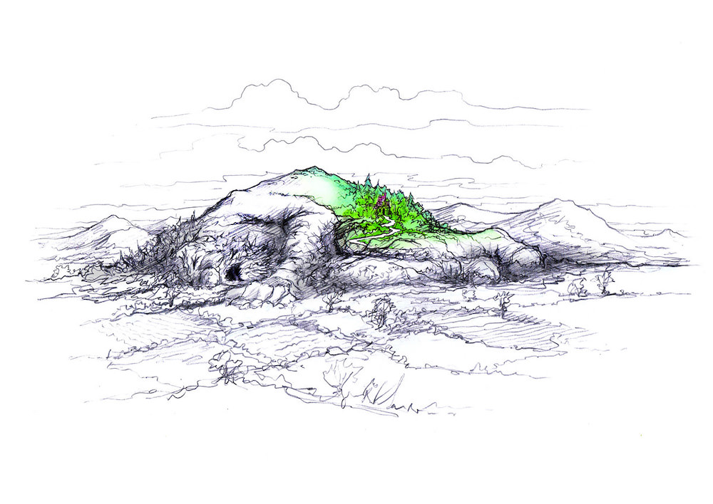 Sleeping Giant Colour as part of the family play at Slieve Gullion, newry