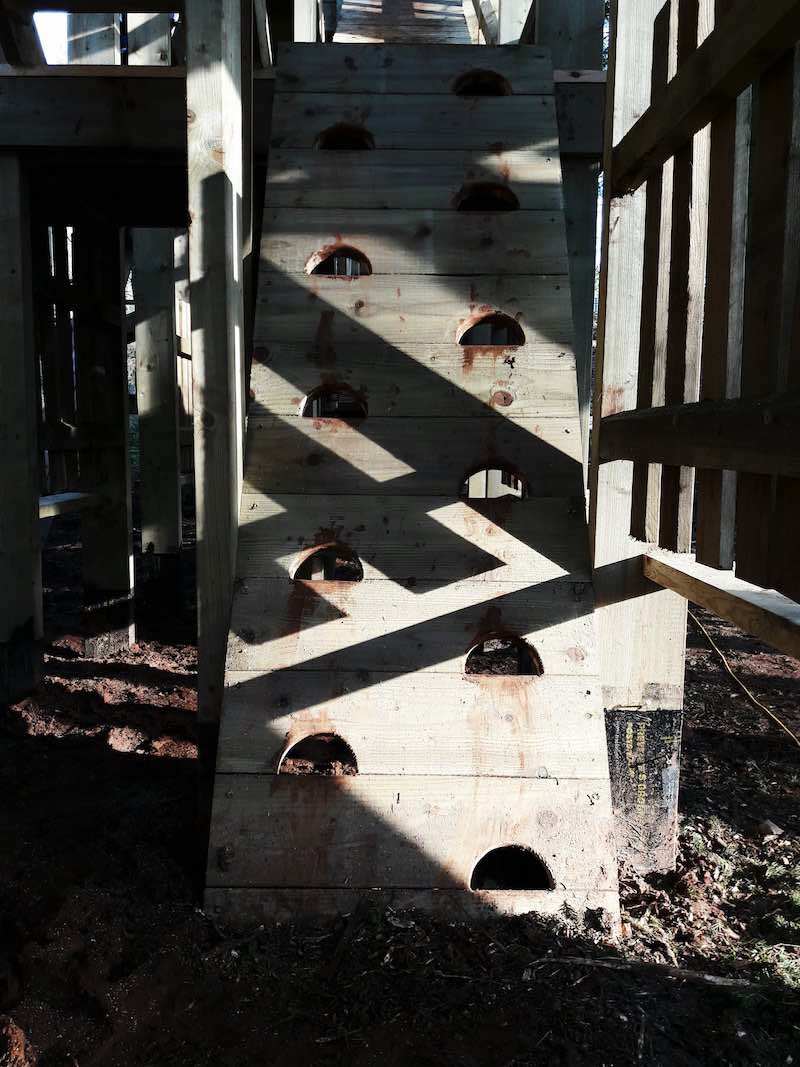 Steps into the new adventure play at Lowther