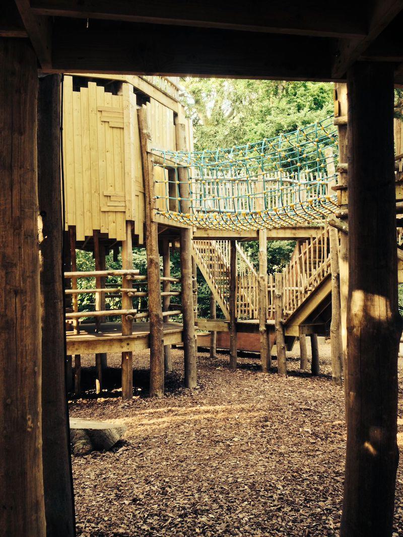 Secret doorways under the structure at Cotswold Wildlife Park