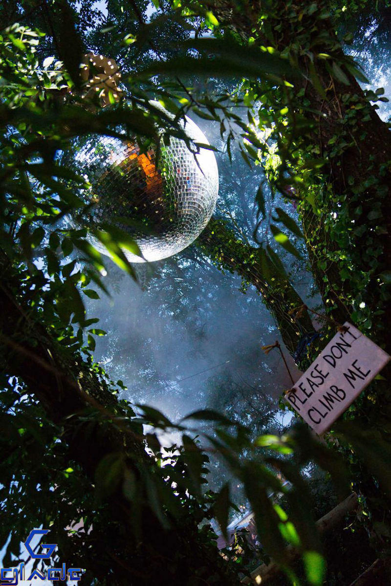 The Spike Stage Glitter Ball at Glastonbury