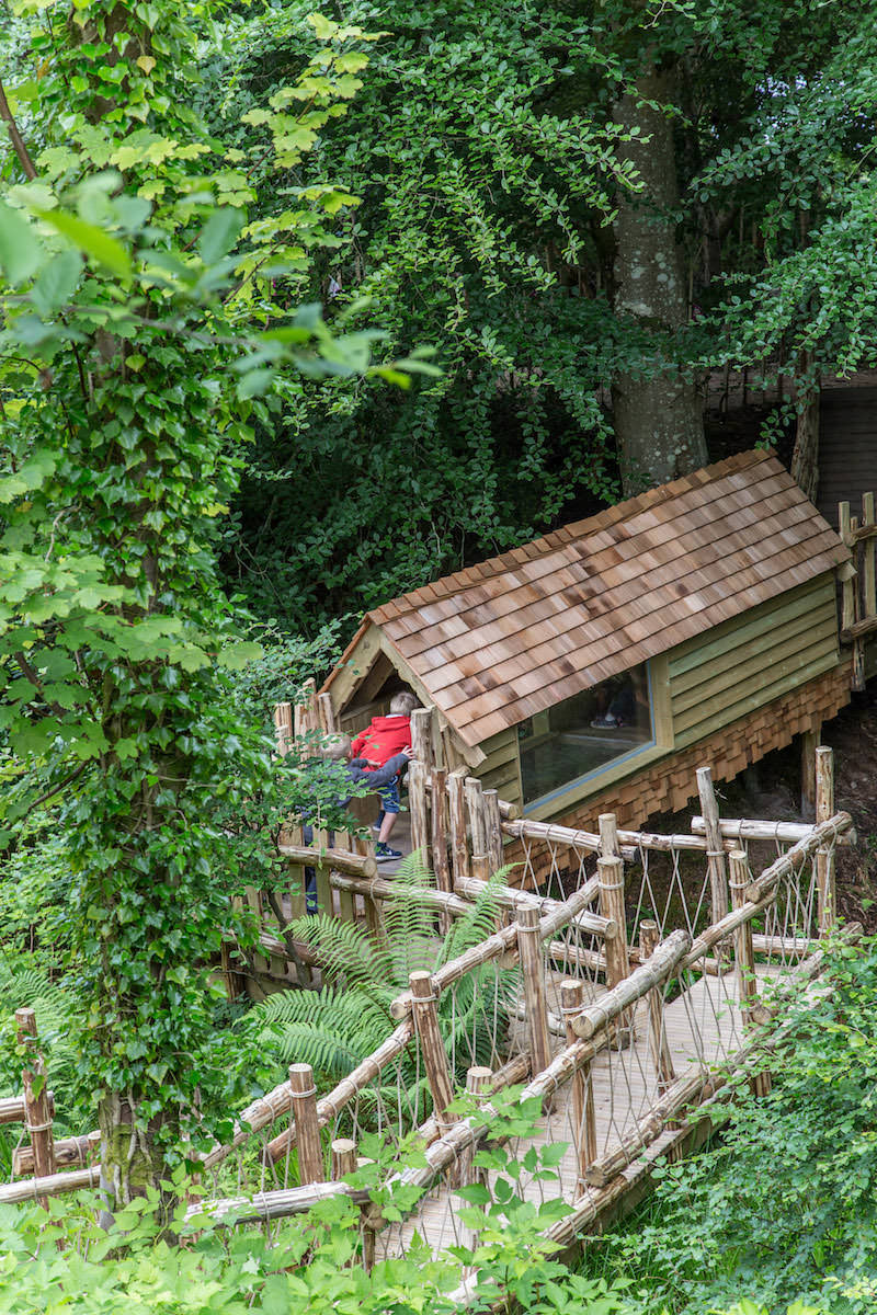 Secret tunnel across a bridge at Brodick Castle Isle Be Wild Adventure Play Arran