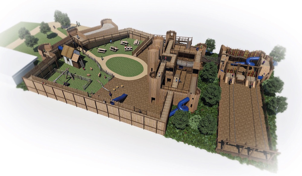 Leeds Castle Adventure Play rear three quarter view