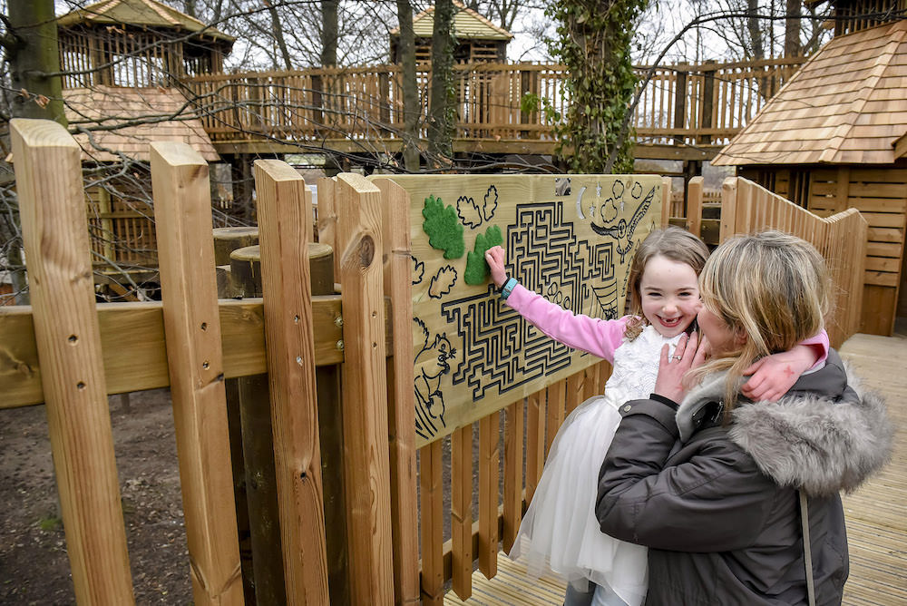 The Sky Maze at Fort Douglas Dalkeith Country Park by CAP.Co is better tackled together