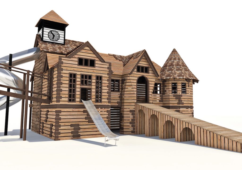 Initial CGI of the Clock Tower at Little Beaulieu