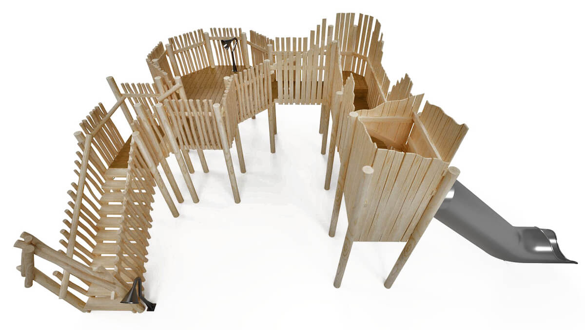 Mundesley School Secret Treehouse adventure play Design CGI