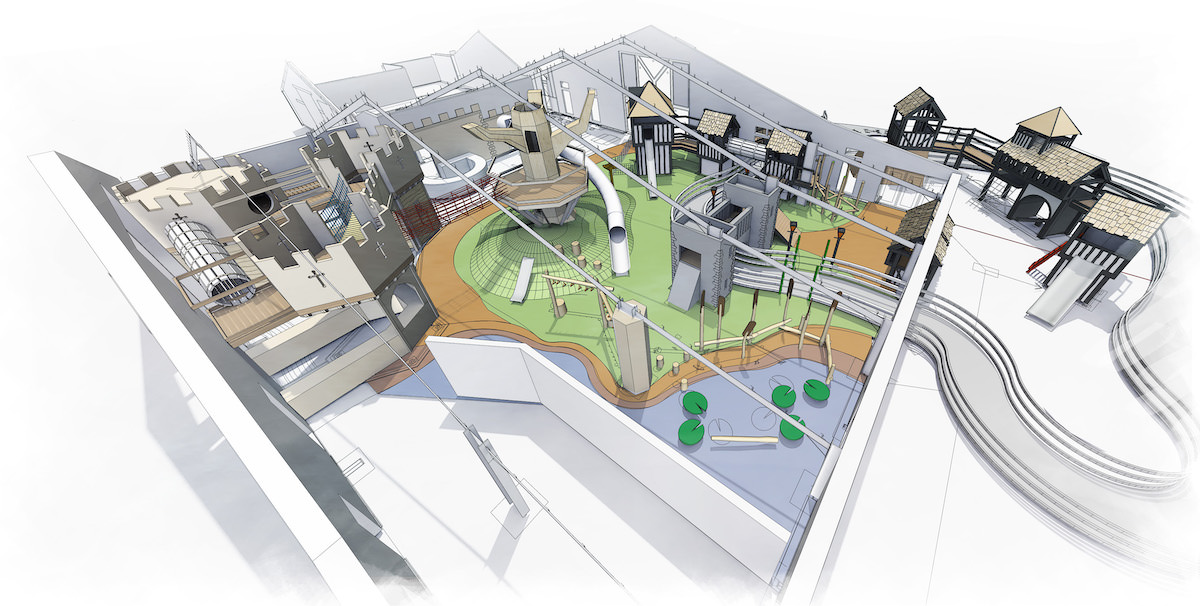 The overview of the new play at Hockerhill Farm Park